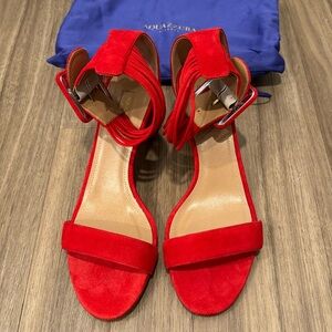New Aquazzura Suede High Sandals